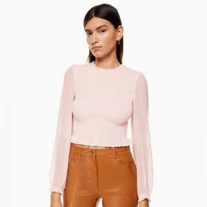 NWT Aritzia Wilfred Tempest Blouse in coral blush